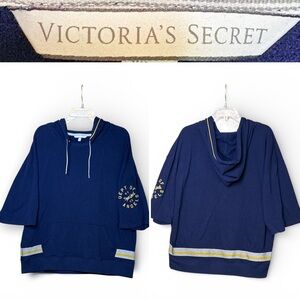 Victoria’s Secret Hoodie Large Blue Dept of NY Angels Short Sleeve